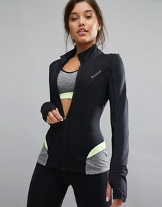Спортивный лонгслив на молнии Elle Sport Performance - Черный