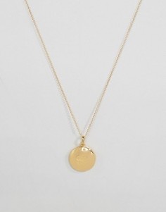 Ожерелье из 14-каратного золота с инициалом С на медальоне Carrie Elizabeth - Золотой