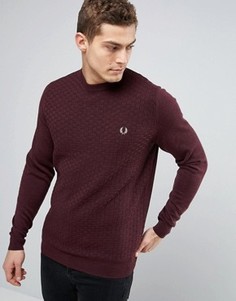 Красный фактурный джемпер Fred Perry - Красный