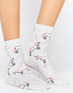 Носки с единорогами ASOS - Кремовый