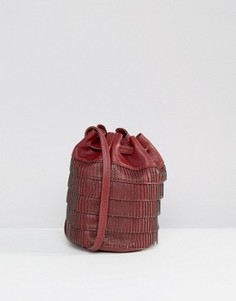 Присборенная сумка на плечо с отделкой бисером Gracie Roberts - Красный