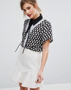 Комбинируемая рубашка с завязкой на бант у горловины Fashion Union - Мульти