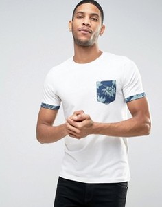 Футболка с цветочным принтом на кармане Jack &amp; Jones Originals - Белый