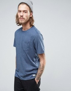 Синяя меланжевая базовая футболка с карманом Element - Синий