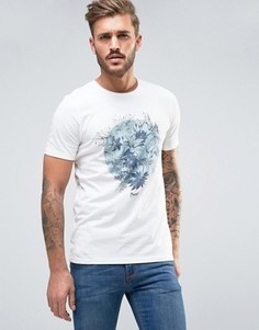 Футболка с кругом и цветочным принтом Jack &amp; Jones Originals - Белый