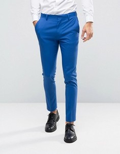 Синие брюки скинни ASOS WEDDING - Синий