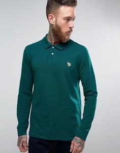 Поло цвета хаки с длинными рукавами и логотипом PS by Paul Smith - Зеленый