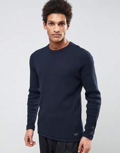 Трикотажный джемпер из 100%-го хлопка Selected Homme - Синий