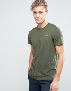 Футболка хаки узкого кроя с логотипом Hollister Must Have - Зеленый