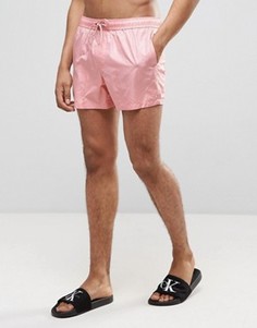 Короткие розовые шорты для плавания с мокрым эффектом ASOS - Розовый