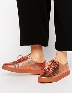 Кроссовки цвета металлик со шнуровкой ASOS DARLEY - Бежевый