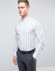 Узкая рубашка в полоску Selected Homme - Белый