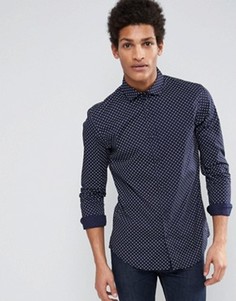 Классическая хлопковая рубашка Scotch &amp; Soda - Темно-синий
