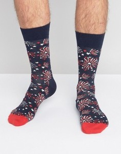 Носки с фейерверком Happy Socks - Синий