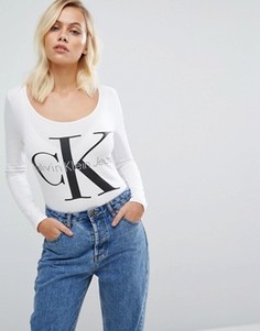 Боди с логотипом Calvin Klein Jeans - Белый