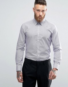 Строгая эластичная рубашка слим с принтом HUGO by Hugo Boss - Фиолетовый