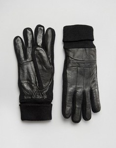 Кожаные перчатки Minimum - Черный