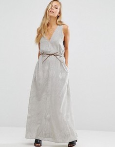 Платье макси с поясом Maison Scotch - Серый