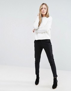 Джоггеры с поясом и заклепками сбоку Maison Scotch - Синий
