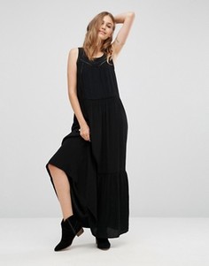 Платье макси с сетчатыми вставками Maison Scotch - Черный