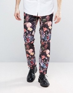Узкие брюки с цветочным принтом ASOS - Мульти