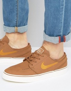 Коричневые кожаные кроссовки Nike SB Zoom Stefan Janoski 616490-271 - Коричневый