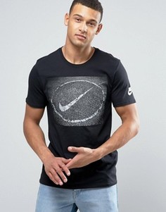 Черная футболка с галочкой Nike 834697-010 - Черный