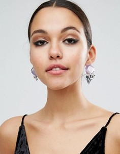 Броские серьги-гвоздики ASOS - Прозрачный
