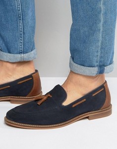 Синие замшевые лоферы с кисточками ASOS - Темно-синий