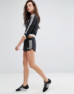 Черные шорты с тремя полосками adidas Originals - Черный