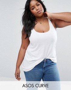 Удлиненная майка ASOS CURVE Ultimate - Белый