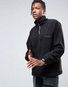 Флисовый свитшот на молнии Stussy - Черный