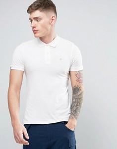 Футболка-поло с вышивкой логотипа на груди Jack &amp; Jones Originals - Белый
