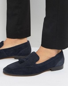 Замшевые лоферы с кисточками KG Kurt Geiger Coleman - Темно-синий