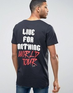 Футболка с принтом на спине Jack &amp; Jones Core Tour - Черный