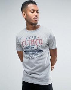 Футболка с винтажным принтом Jack &amp; Jones Vintage - Серый