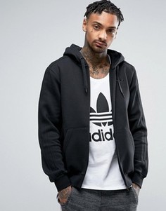 Черное худи на молнии adidas Originals TRF Series BK5897 - Черный
