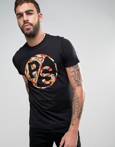 Черная футболка узкого кроя с разноцветным логотипом PS by Paul Smith - Черный