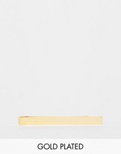 Позолоченный зажим для галстука ASOS - Золотой