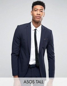 Темно-синий супероблегающий пиджак ASOS TALL - Темно-синий