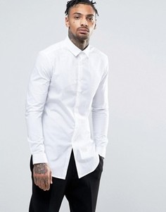 Длинная приталенная рубашка ASOS - Белый