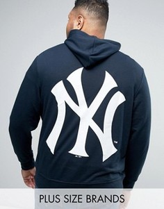 Худи с принтом на спине Majestic PLUS New York Yankees - Темно-синий