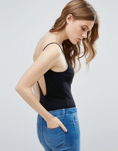 Боди на бретельках с глубоким вырезом сзади ASOS - Черный