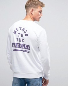 Свитшот с принтом на спине ASOS - Белый