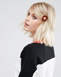 Заколка-кольца с черепаховой отделкой ASOS - Коричневый