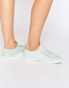 Саржевые кроссовки мятного цвета Fred Perry Kingston - Зеленый