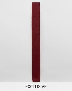 Трикотажный узкий галстук с прямыми краями Noak - Красный