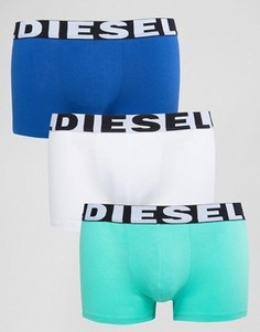 Набор из 3 однотонных боксеров-брифов разного цвета Diesel - Мульти