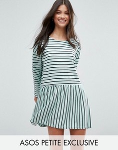 Свободное платье в полоску ASOS PETITE - Мульти