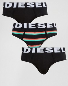 Набор из 3 трусов с полосками Diesel - Черный